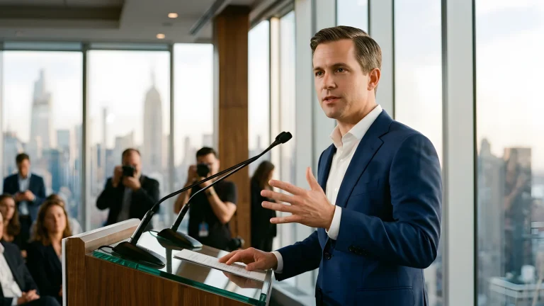 Jan Paternotte tijdens een politiek debat in de Tweede Kamer namens D66