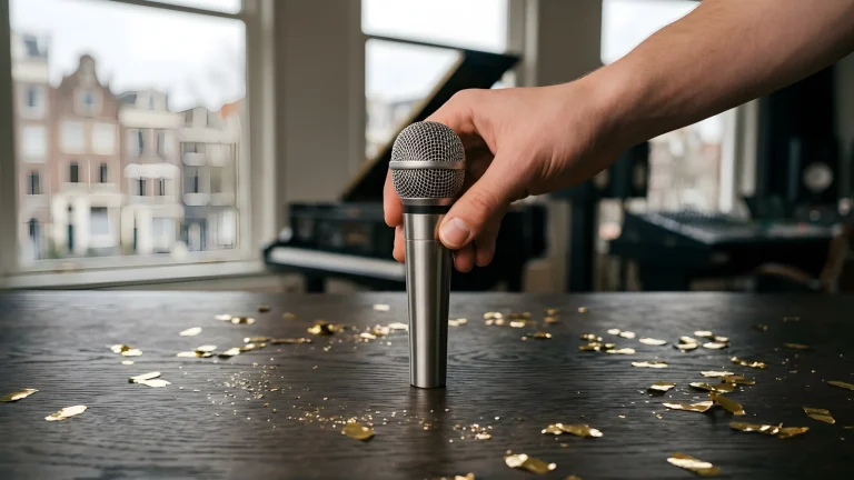 De finalisten van het Junior Songfestival 2026 op het podium in Rotterdam Ahoy