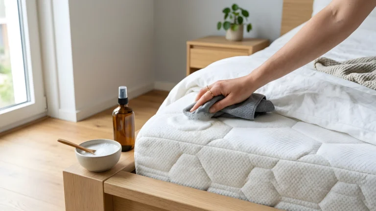 Matras behandelen met baking soda tegen gele vlekken en kringen