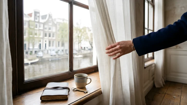 Voormalig politicus en KLM-bestuurder Camiel Eurlings tijdens een publiek optreden