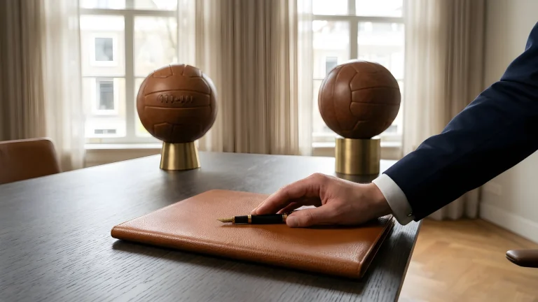 Sportmarketeer Chris Woerts tijdens een zakelijke bijeenkomst over sport en sponsoring