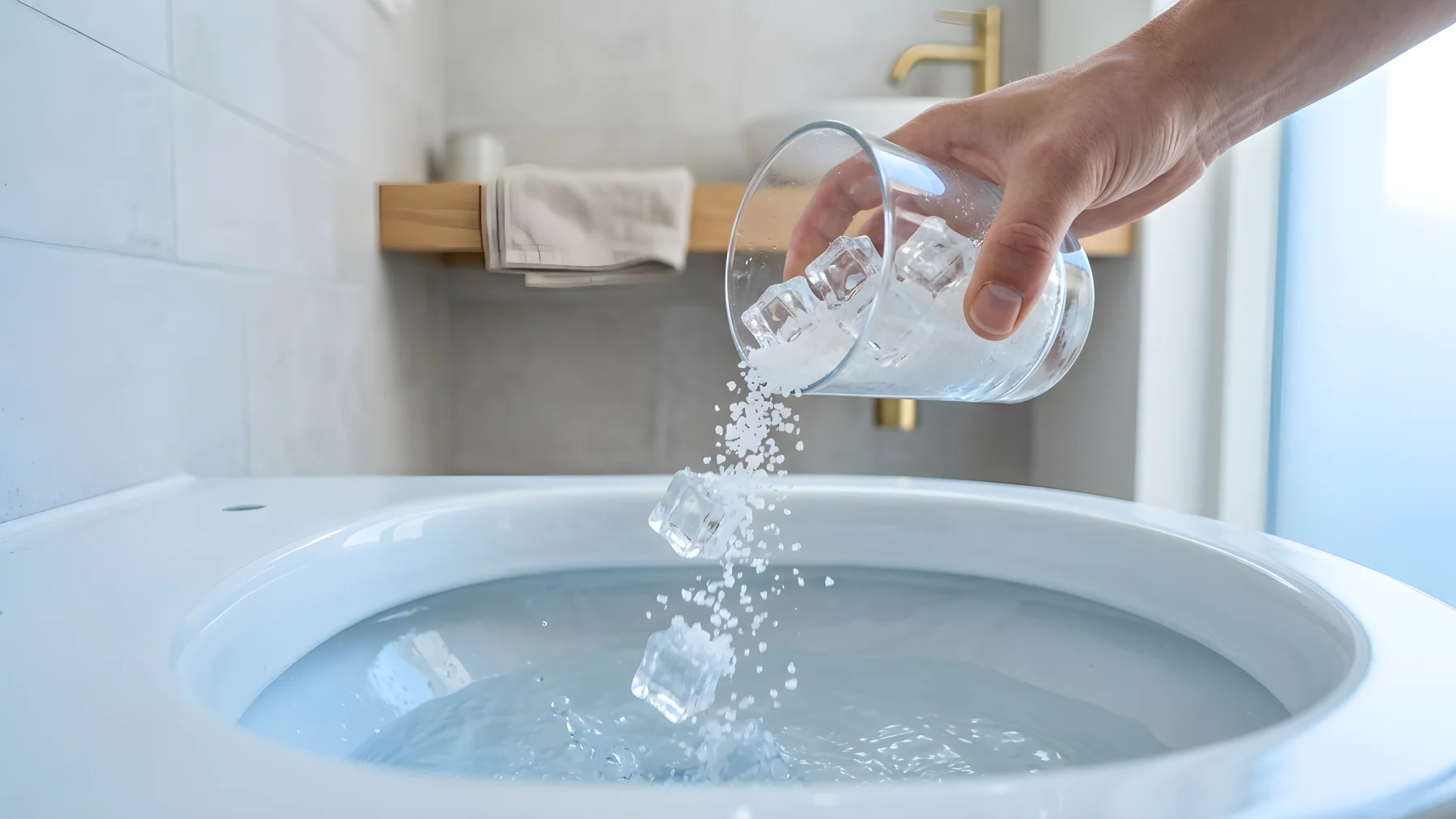 Toiletpot klaar voor schoonmaak