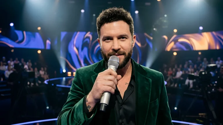 Eurovisie Songfestival podium en microfoon