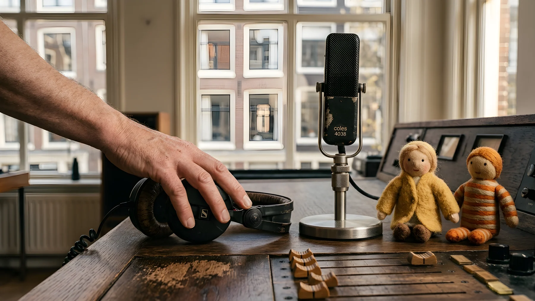 Paul Haenen met de pop van Bert uit Sesamstraat