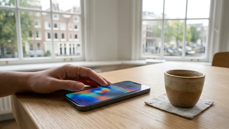 Smartphone met de TikTok-applicatie geopend