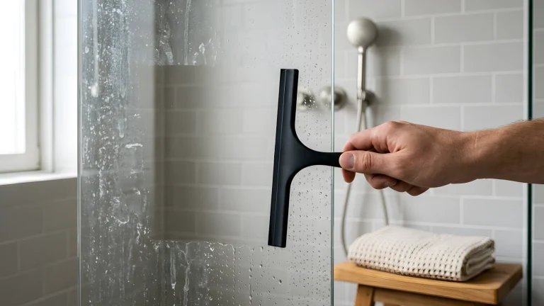 Glazen douchewand in een moderne badkamer