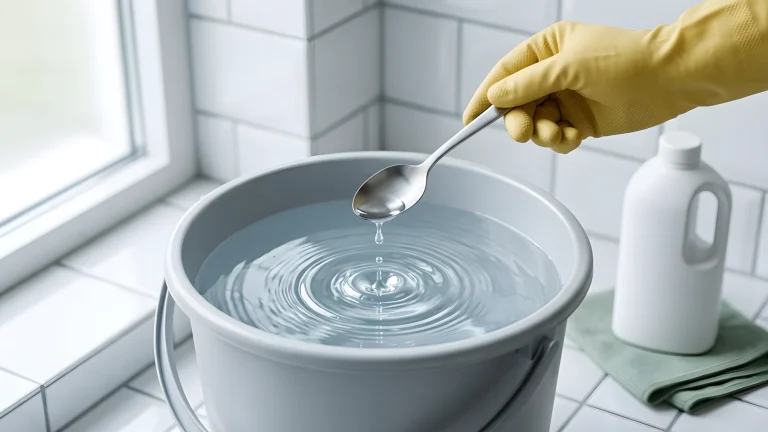 Bleekmiddel verdunnen met water voor het veilig schoonmaken van oppervlakken