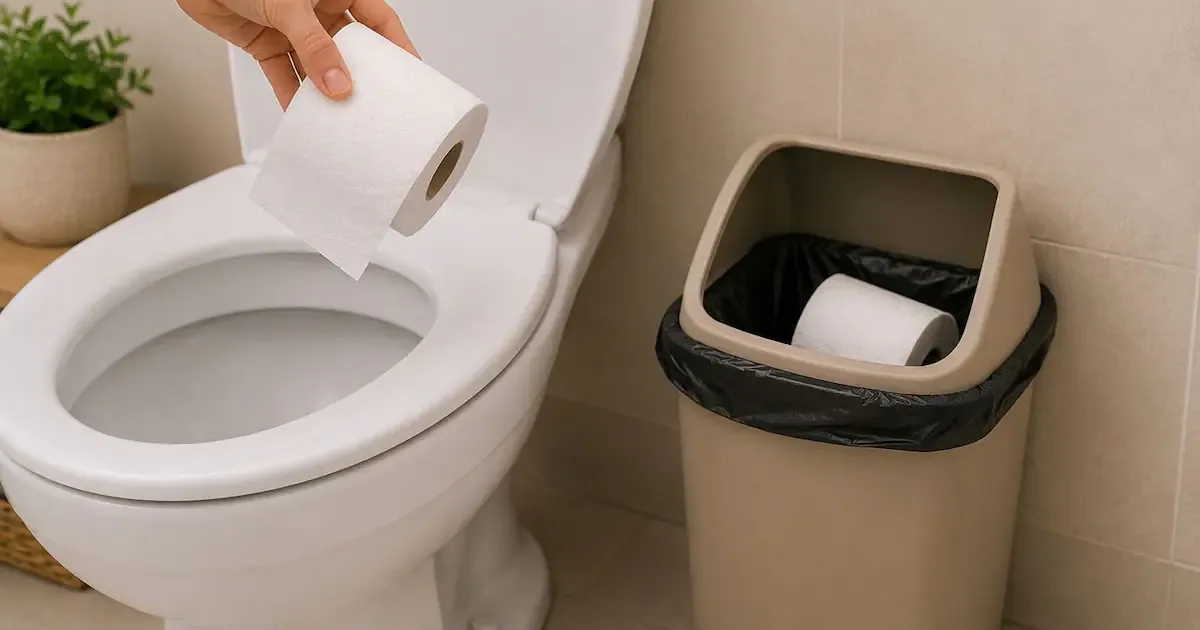 Toiletpapier in het toilet of in de prullenbak? Dit is de juiste keuze
