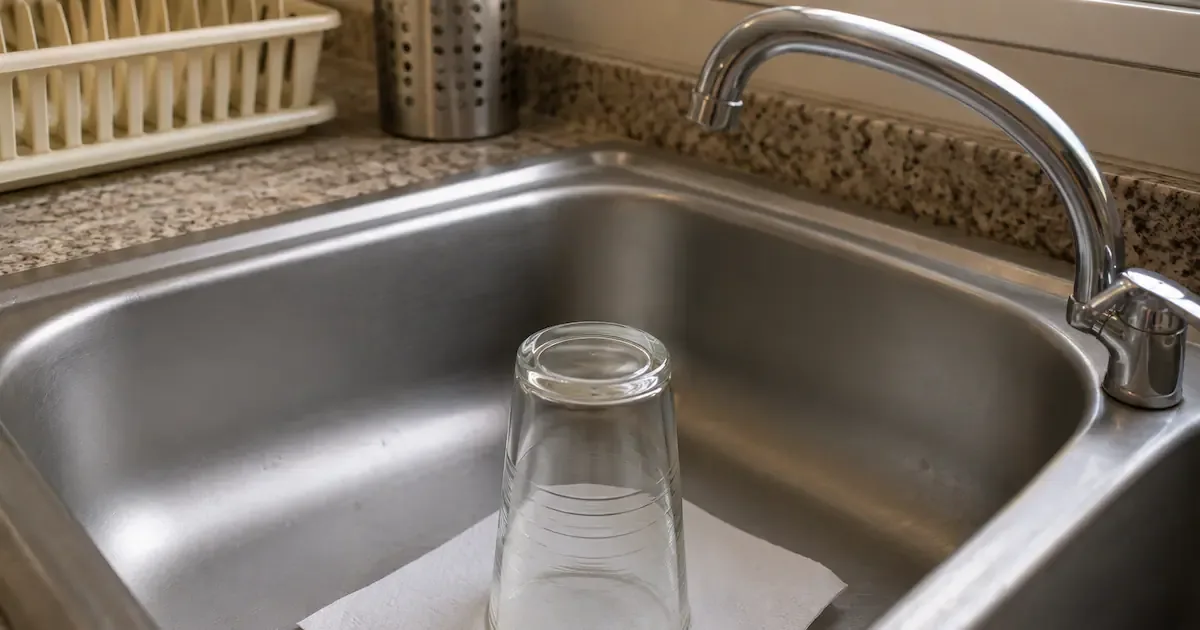Zet een omgekeerd glas op je afvoer: zo voorkom je rioolstank na je vakantie